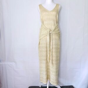 Free People FP Beach Knit Hamptons Maxi Dress Wrap Small Coastal